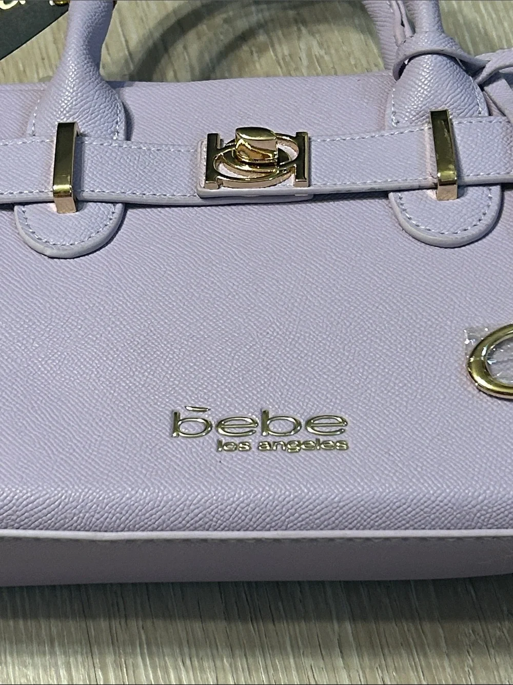 Bebe Los Angeles NWT Evie Satchel Lilac Purple Small Handbag Crossbody Strap - Picture 5 of 8
